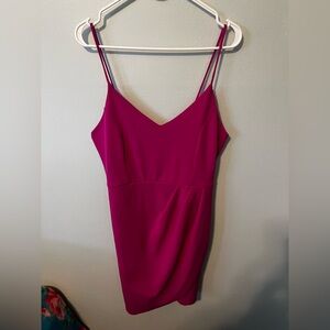 Lulu's Magenta Forever your Girl Bodycon Mini Dress Size XL in Good Condition